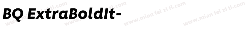 BQ ExtraBoldIt字体转换